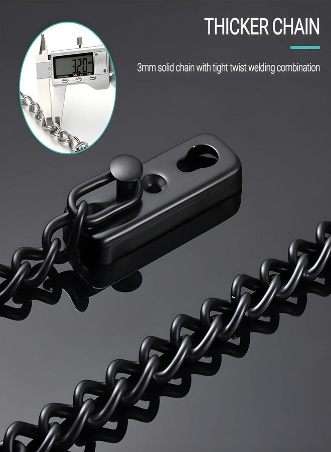 Boniry Premium Door Latch, Door Chain Lock for Main Door - Ideal for Bedroom, Bathroom, Sliding Doors, Safety and Portable Use - Includes 360 Degree Eye Viewer (Black) - Image 5